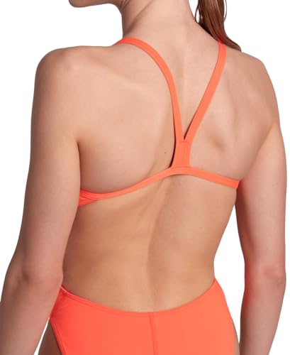Image of Arena Women's Solid Team Swimsuit Challenge Back MaxLife Open Back Bathing Suit Athletic Swimwear