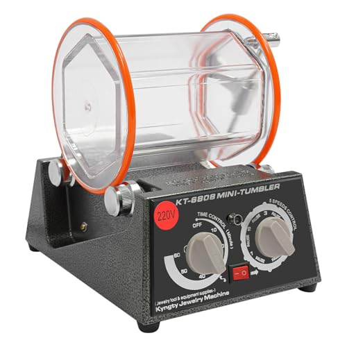 Tambour de polissage électrique, polisseuse pour bijoux, pièces de monnaie, polisseuse rotative avec minuterie et 5 vitesses, polisseuse pour bijoux pour pierres précieuses, pièces de monnaie, métal