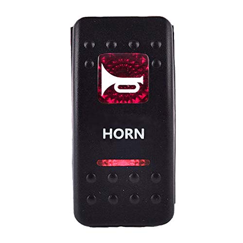 ESUPPORT Car Auto Bar 12V 20A Red LED Speaker Horn Light Push Button Toggle Switch 5Pin