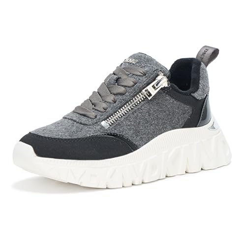 DKNY Women's Lakelyn Platform Sneaker with Side Zipper