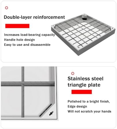 Custom Invisible Manhole Cover - Decorative Septic Tank Lid for Patios, Gardens, Driveways, Sidewalks - Custom Size (39.4x39.4in/100x100cm) - Durable & Stylish Solution