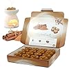 Cinnamon Wax Melts 16 x 0176 Ounce Heart Shaped Cinnamon Spice Scented Wax Melts in an Elegant Presentation Gift Box Spotless Leopard Perfect Scented Gift Made in UK