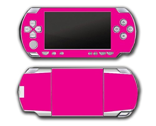 Hot Pink Solid Color Design Video Game Vinyl Decal Skin Sticker Cover for Sony PSP Playstation Portable Original Fat 1000 Series System