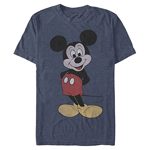 Stampato negli Stati Uniti. Disney Topolino Anni \'80 T-Shirt, Blu Navy Heather, 3XL (Plus) (Tall) Uomo