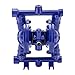 Air-Operated Double Diaphragm Pump 1/2 inch Inlet & Outlet Low Viscosity Petroleum Fluids Cast Iron for Chemical Industrial Use