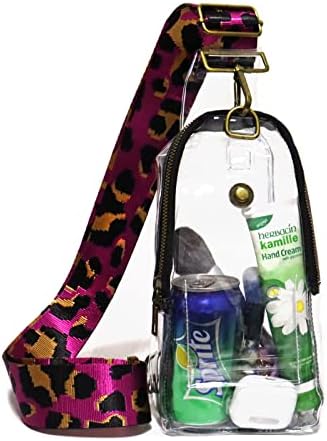 Gabigaba Clear Bag Stadium Approved Sling Bag for Women Crossbody Guitar Strap Mini Transparent Casual Small PVC Daypack