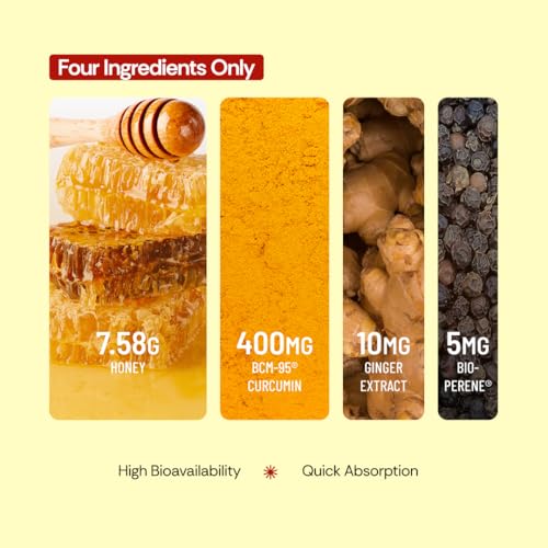 BCM 95 Curcumin Turmeric Ginger Honey Immunity Sticks miniatura 4