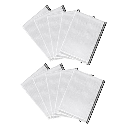 Pochettes plastique étanches STOBAZA avec zip et filet pour le rangement de dossier scolaire