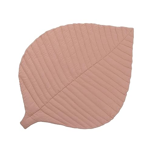Image of Toddlekind 100% Organic Cotton 45.7" x 34.3" Multifunctional Leaf Mat, Décor, Office, Bedroom, Non-Toxic, Odorless Baby/Toddlers, for All Ages, Sea Shell (Nude Pink)