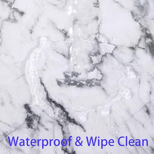 Image of Walrus Heavy Duty Vinyl Tablecloth with Flannel Backing Waterproof Oil-Proof Plastic Table Cloth Stain-Resistant Wipeable Rectangle or Square Table Cover for Indoor and Outdoor (Marble, 60X84 Inch)