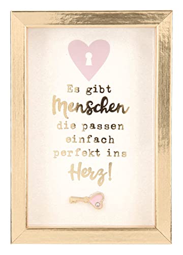 Depesche 11625-017 - Bilderrahmen mit Kompliment, kleiner Deko-Rahmen mit...