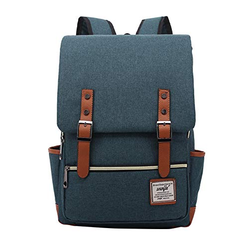 Mochila de lona para hombre y mujer ideal para ordenador portátil y viaje