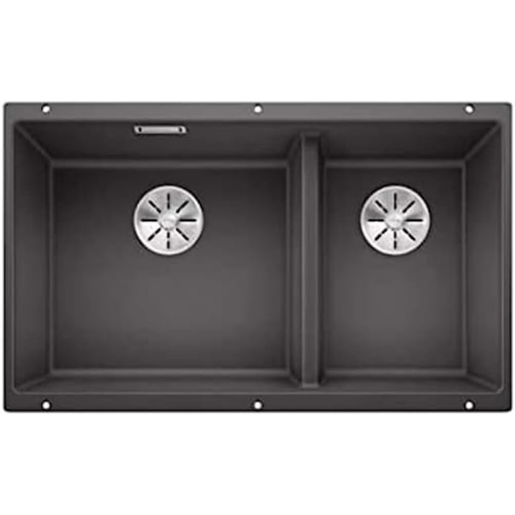 Blanco Grey Subline 430/270-U – Double Undermount Kitchen Sink For 80 Cm Wide Base Units – Made Of Silgranit – – 523152