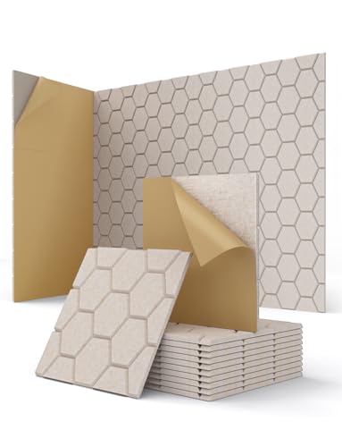 Schallabsorber Selbstklebend, Akustikplatten Gaming, Filz Acoustic Panels...