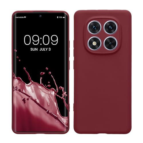 kwmobile Handyhülle für Xiaomi Redmi Note 14 Pro 5G / Poco X7 Hülle - weiches Handy Silikon Case - Schutzhülle Cover - Bordeaux Violett