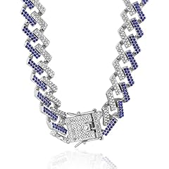 FUJI Blue Diamonds Platinum Plated Necklace