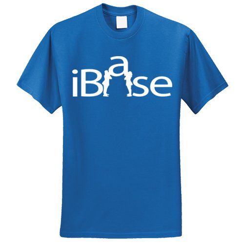 Chosen Bows Royal Blue iBase T-Shirt, White Print, Youth Large