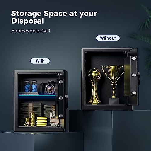 Diosmio Fireproof Safe With Fireproof Bag 2.5Ct Safe Box Fireproof Waterproof,Home Safes & Safe Accessories Digital Combination Lock Safe With Keypad Led For Home Office Cash Jewelry Pistol Medicine #TOP5
