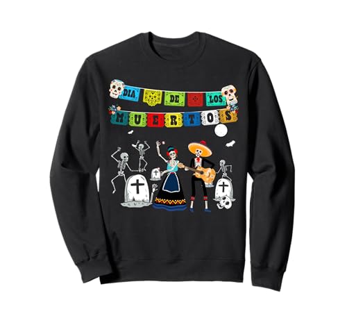 Dia de los Muertos Esqueleto de Dia De los Muertos Fiesta Sudadera