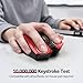 acer Wireless Mouse, 3 Adjustable DPI Ergonomic Computer Mouse 2.4GHz USB Receiver, 6 Buttons, Cordless Optical Tracking, Battery Indicator, Portable Mice Wireless for Laptop, PC, MacBook Pro (Red)