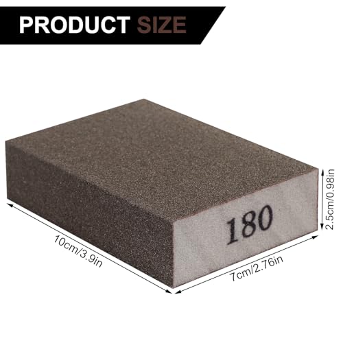 Image of Romeda 8-Pack Sandpaper Block, 180 Grits Washable and Reusable Handmade Sanding Sponge, Drywall Sandpaper Blocks for Wooden Drywall Sheetrock and Metal Glazing