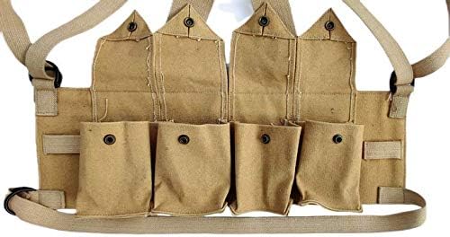 Rhodesian Fereday & Sons Chest Rig Bush War Magazine Tactical Canvas 4 Mag Pouch Chest Rig