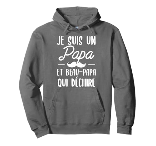 Le sweat à capuche à message son beau-père