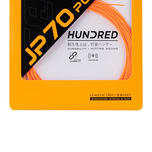 Image of Hundred JP 70 Power Badminton String | 0.70 mm High Repulsion & Power | Superior Durability & Tension Hold | Crisp Hitting Sound | Pro-Level Performance