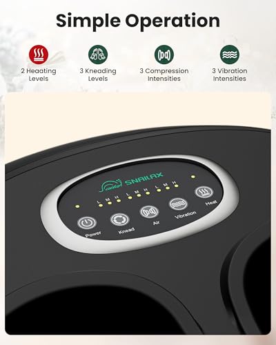 Snailax Shiatsu Foot Massager Machine with Soothing Heat, Deep Kneading, Air Compression, Improve Blood Circulation and Foot Wellness,Relax for Home or Office Use image 6