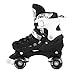Scale Sports Adjustable Quad Roller Skates for Kids Size 13.5 Junior to 9 Adult (Black, 7-9 Adult)