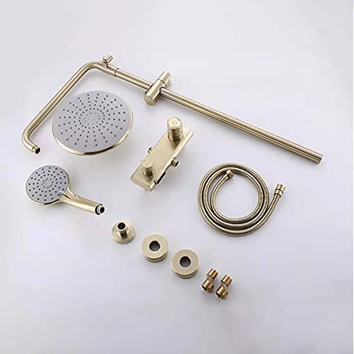 Ensemble douche laiton classique rétro avec robinet cascade luxe - 7