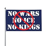 „Keine Kriege, keine Einwanderungsbehörde, kein König“-Flagge – Protestflaggen (3x5 Yard) für den Außenbereich