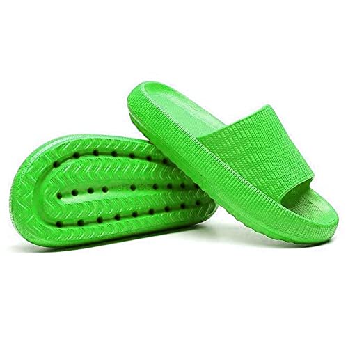 KIT 3 Chinelos Feminino Nuvem Slide Super Macio Antiderrapantes - Preto/Amarelo/Verde - 38