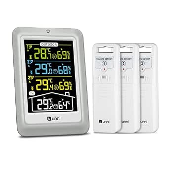 Indoor Outdoor Thermometer Wireless Weather Station with 100m Remote ...