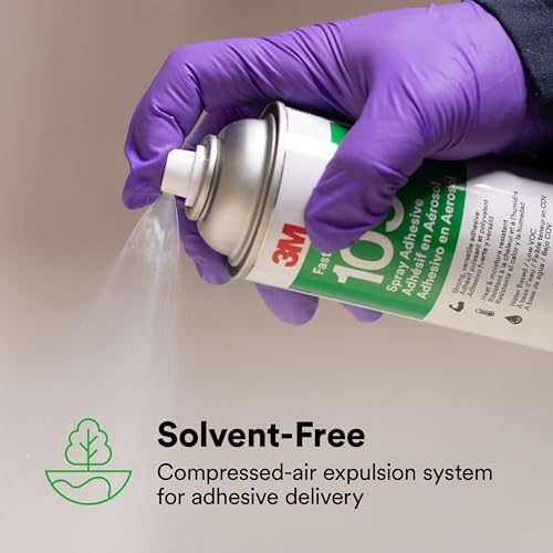Image of 3M Fastbond Water-Based Contact Spray Adhesive 1090, Low VOC <5%, High-Strength, Bonds High-Pressure Laminates and Woods, Neutral, Net Wt 8.2 oz, 1 Can