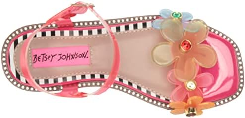 Betsey Johnson Girls Alvin Sandal, Fuchsia Multi, 4 Big Kid | Image 4