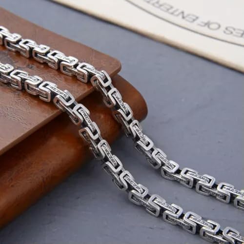 Collier en Argent 925 carré 5mm, la chaîne byzantine idéale pour un cadeau mémorable
