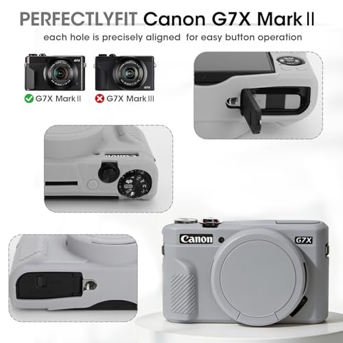 Funda para cámara Canon PowerShot G7 X Mark II gris miniatura 4