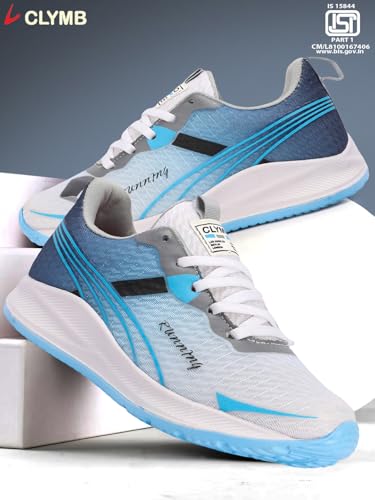 Image of CLYMB Men's Wagan Summer White Sport Running Shoes Perfect for Breatheble Ultra Lite Eva Sole