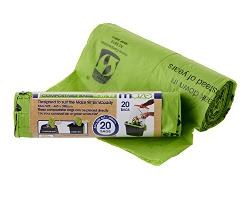 Maze 2.4 Gallon Corn Bags for use with Maze 9- Liter Kitchen Caddie- 120 Bags