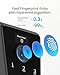 DESLOC WiFi Smart Lock D110 Plus, Built-in Wi-Fi No Hub Needed, Fingerprint Keyless Entry Front Door Lock, Touchscreen Keypad Deadbolt, Remote Control, Auto Lock, Anti-Peep PIN, BHMA, Alexa Compatible
