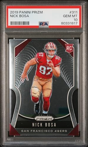 Nick Bosa 2019 Panini Prizm Football Rookie Card 311 Graded PSA 10