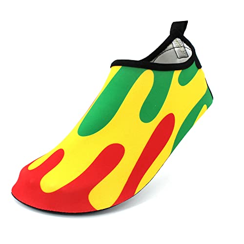 Image of Water Shoes for Women and Men Quick-Dry Swim Beach Shoes for Outdoor Surfing Yoga Exercise Jamaica Flag Caribbean Reggae Rasta