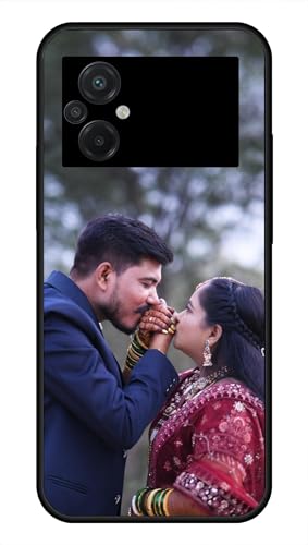 Image of NDCOM for Customised Poco M5 Back Cover | Durable Poco M5 Phone Case | Mobile Cover DIY Personalised Photo Design | Customized Gift Custom Text Name Printed Glass Case