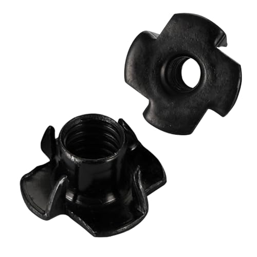Écrou en T en acier au carbone zingué noir, filetage 5/16"-18 haute précision
