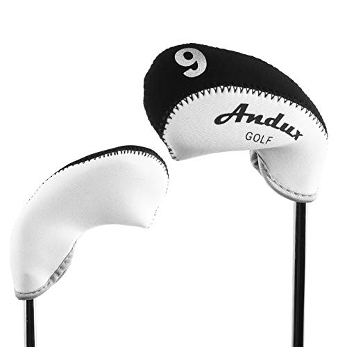 Andux Golfschlägerhauben aus Neopren, Schwarz/Weiß, MT/A01, 10 Stück