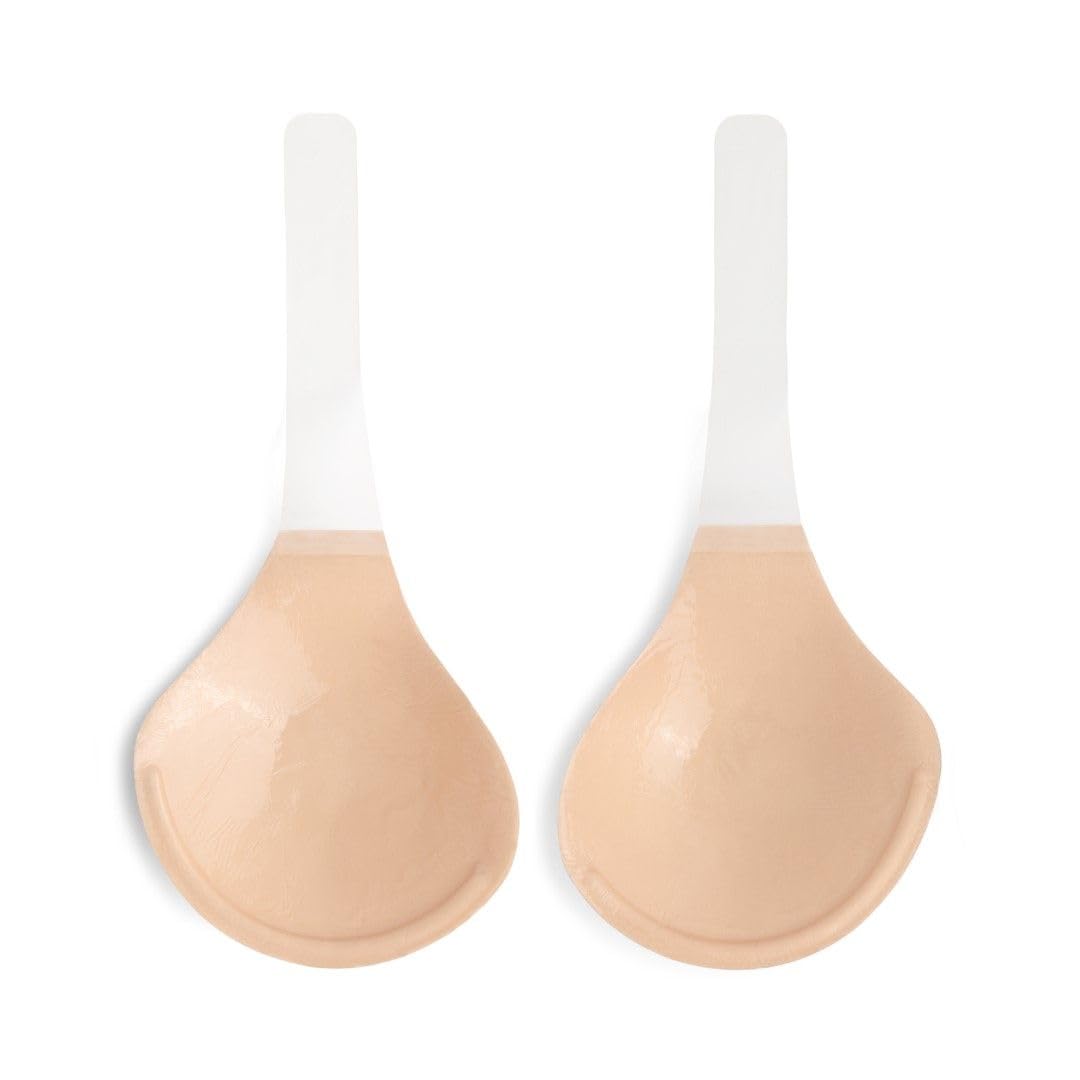 Bye Bra Soutien-gorge sculptant, à enfiler, soutien-gorge adhésif, soutien-gorge réutilisable, jusqu'à bonnet H, beige/noir