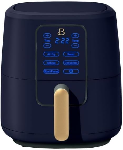 6 Qt Air Fryer With Turbocrisp Technology And Touch-Activated Display, Starry Night By Drew Barrymore, Adjustable Temperature Ranges 6 Qt Air Fryer With Turbocrisp Technology And Touch-Activated Display, Starry Night By Drew Barrymore, Adjustable Temperature Ranges
