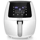 Ultrean 5.8 Quart Air Fryer, Large Family Size Electric Hot Air Fryers Oilless Cooker with 10 Presets, Digital LCD Touch Screen, Nonstick Basket, 1700W, UL Listed (White)