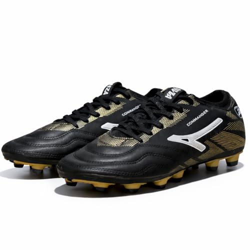 Anza Semi Ankle Support Football Boot, Pink, Lightweight and Durable Material,Soccer Shoe, Football Stud (Black, UK Footwear Size System, Adult, Men, Numeric, Medium, 7)